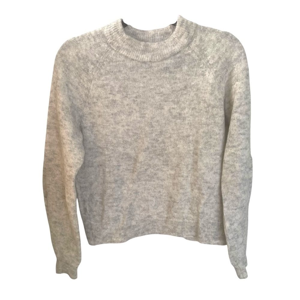H&M Women's Wool Mohair Crew Neck Sweater Grey M